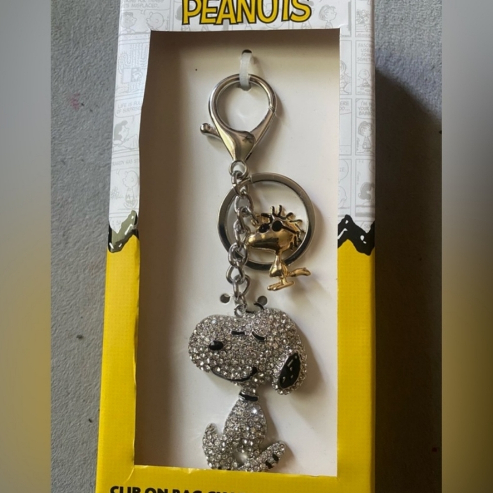 Peanuts Snoopy And Woodstock Keychain Bag Charm BNIB Ta M